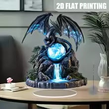 2D Bohemian 8in Acrylic Black Dragon Wings Desktop Decoration Creative Dark Theme Art Model Cool Gift Decor Photography Props