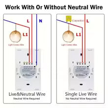 Tuya Smart Life Light Switch WiFi Touch Sensor APP Remote Control No Neutral Wire 110V 220V for Alexa Google Home Ailce