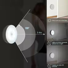 1pc Motion Sensor Night Light - Wireless LED Detector Lamp for Bedroom, Staircase, Closet, and Room Decor-