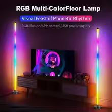 EISSLOLY 2PCS Intelligent RGB Floor Lamp APP Control Music Synchronized Corner Lighting Room decoration Standing Lights