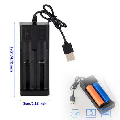 18650 Battery Charger EU Plug 2 Dual Slots Smart Charging Safety Fast Charge For 14500 26650 Li-ion Rechargeable Battery Charger