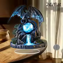 2D Bohemian 8in Acrylic Black Dragon Wings Desktop Decoration Creative Dark Theme Art Model Cool Gift Decor Photography Props