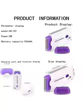 Professional female facial, leg, bikini, hand, body, electric shaver, hair removal device